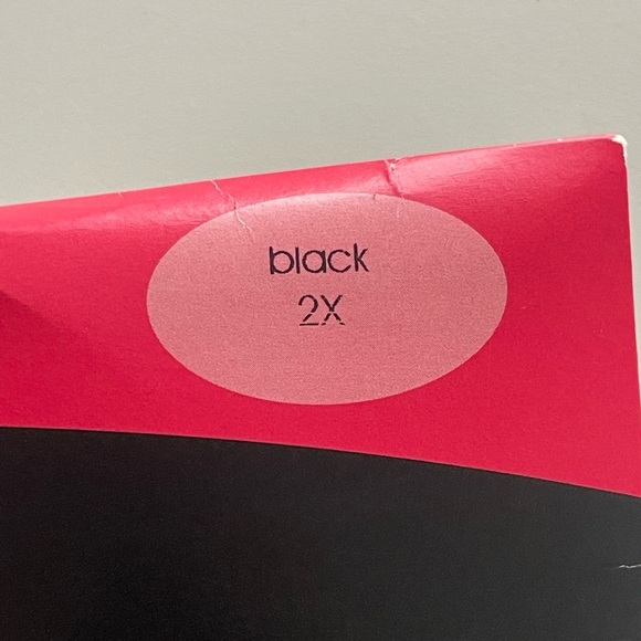 NWT George Thigh High Legwear Black Queen 2x #1806 Silky Sheer Lace Top - Picture 3 of 3